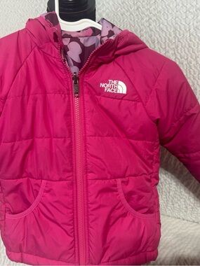 The North Face Kids Hot Pink Hooded Puffer Jacket